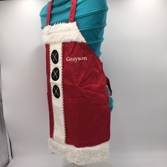 Pottery Barn Kids Christmas Apron Child’s Grayson Kitchen Baking - Picture 3 of 15